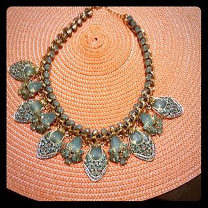 Jeweled blue necklace